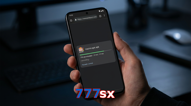 Main screen of 777Sx apk page for PK players